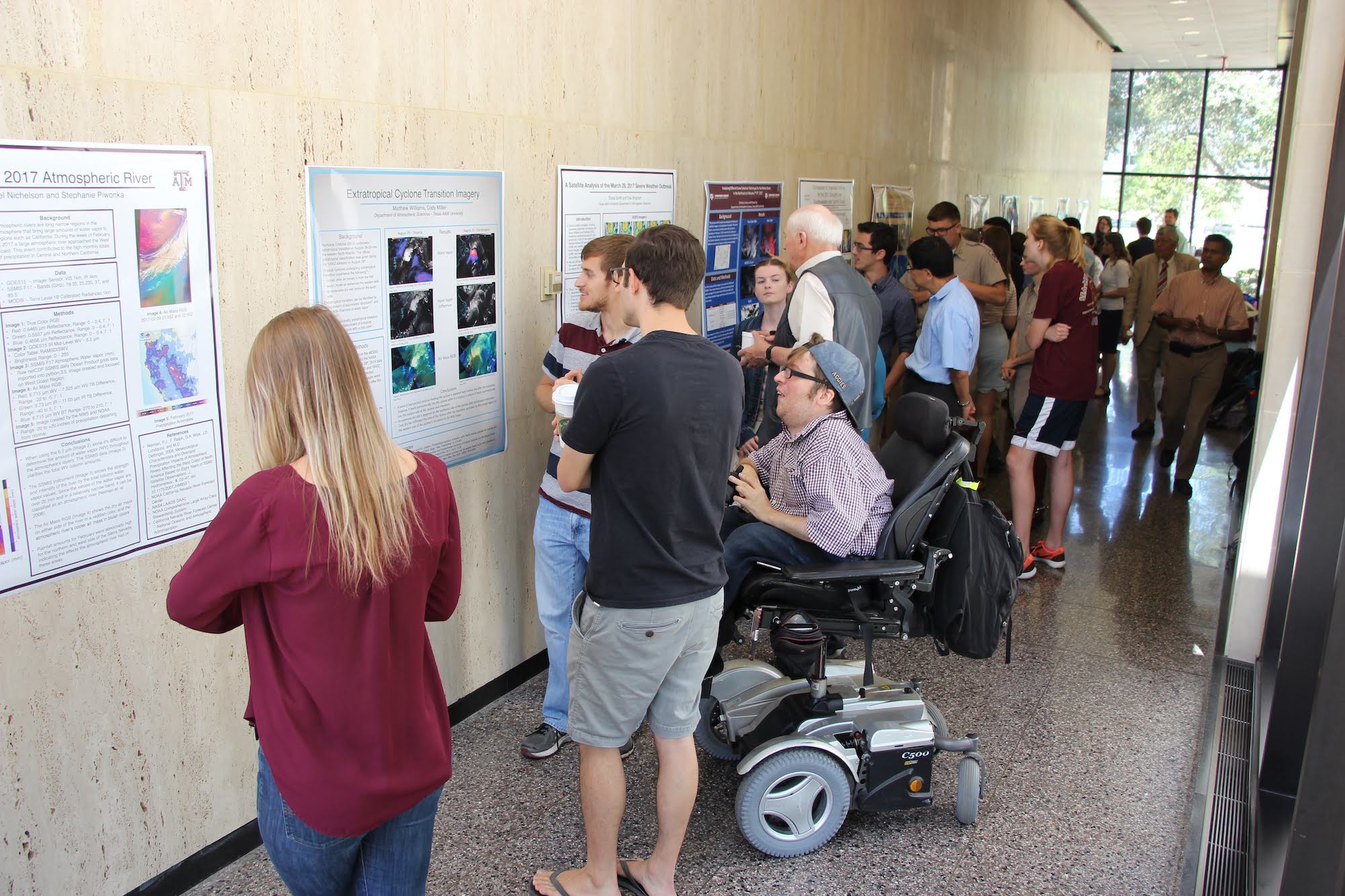 students at academic poster session